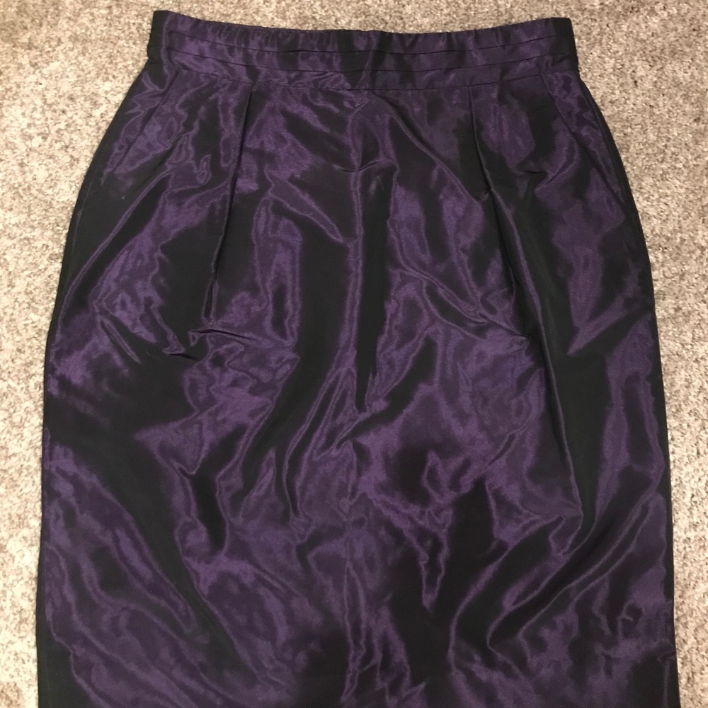 banana Republic purple structured high wasted skirt